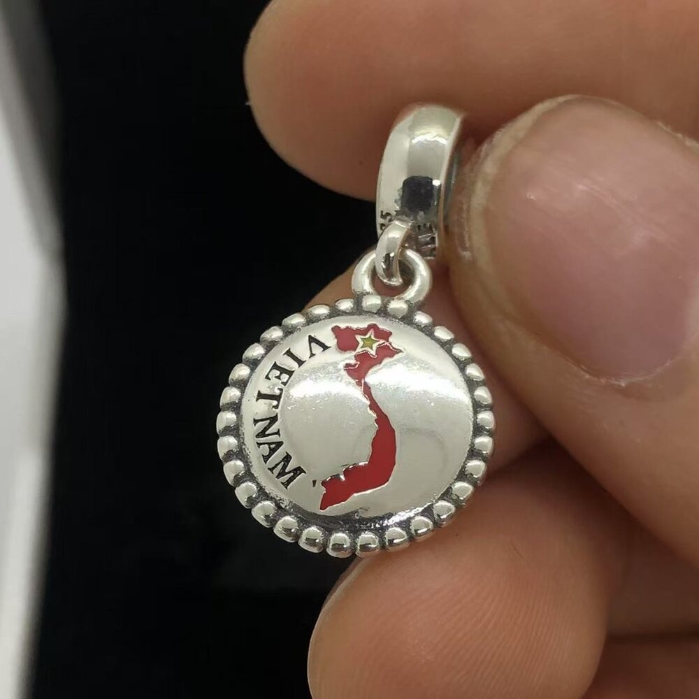 ✨🔥Pandora Vietnam map Charm S925 Silver with box